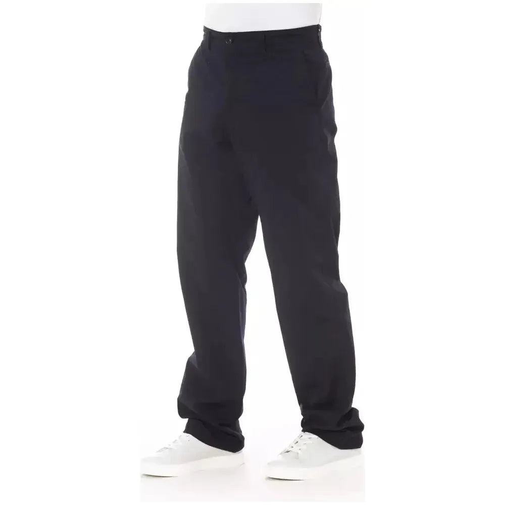 Alpha Studio Blue Cotton Pant
