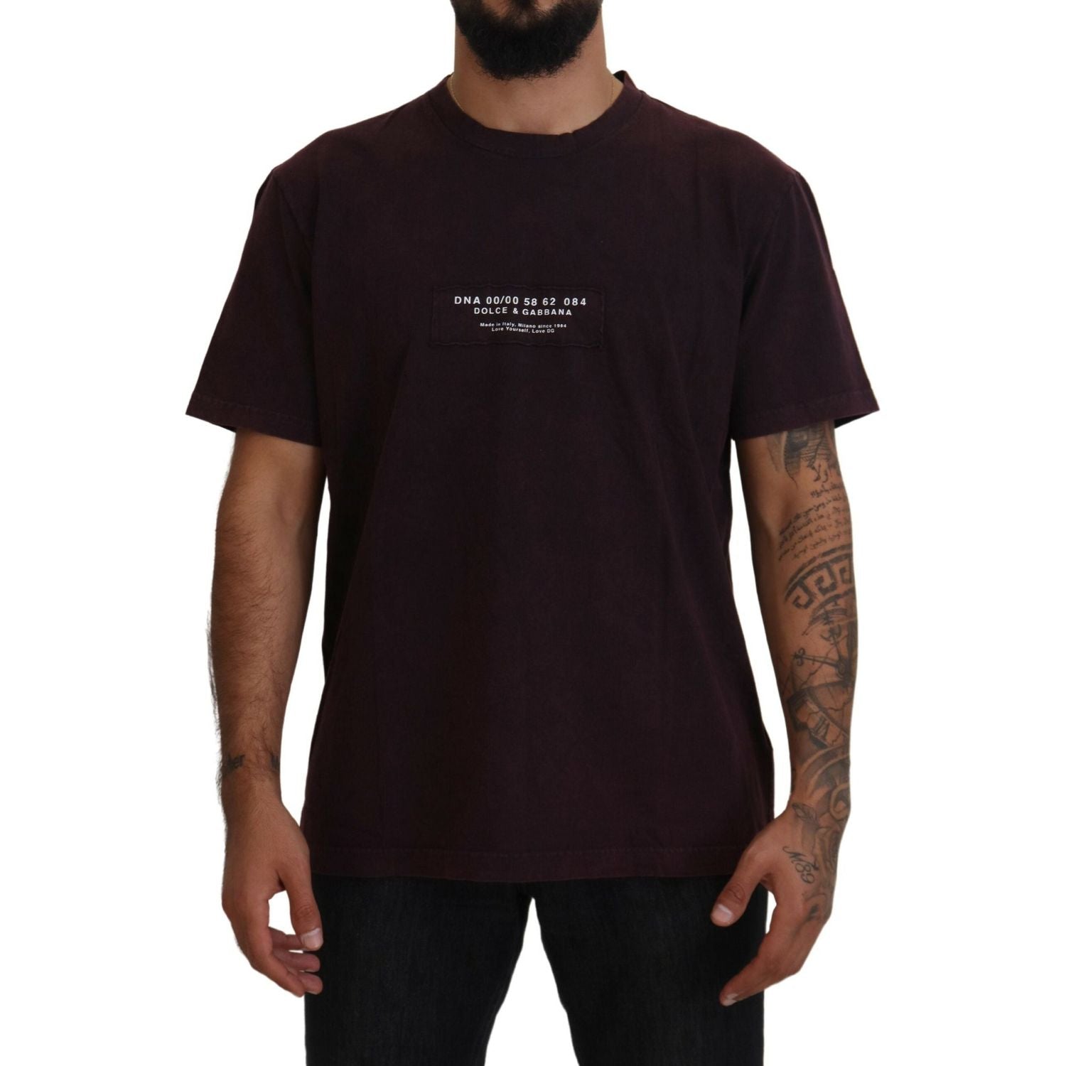 Dolce & Gabbana Bordeaux Crewneck Short Sleeve  T-shirt