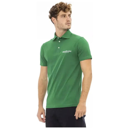 Baldinini Trend Green Cotton Men Polo