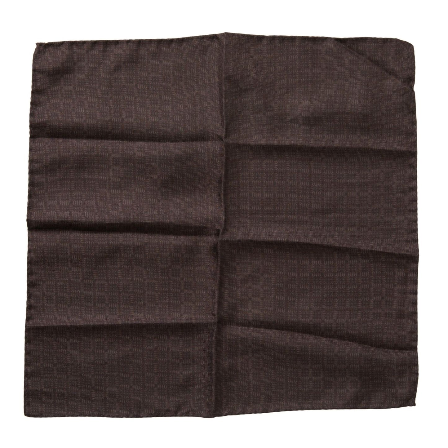 Dolce & Gabbana Brown Patterned Silk Square Handkerchief Scarf