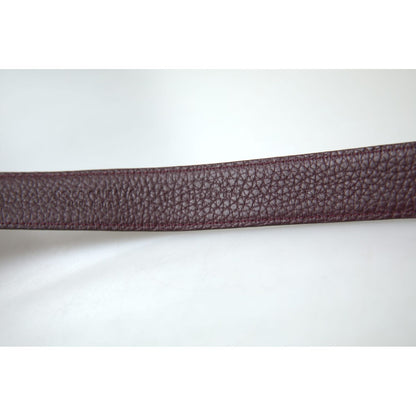 Dolce & Gabbana Brown Leather Metal Buckle Men Cintura Belt