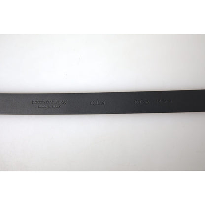 Dolce & Gabbana Bordeaux Leather Silver Metal Buckle Belt