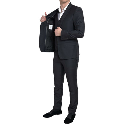Dolce & Gabbana Black 3 Piece Single Breasted MARTINI Suit