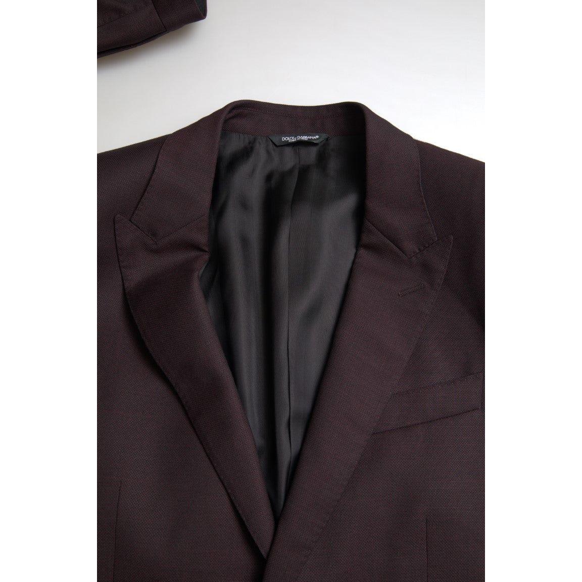 Dolce & Gabbana Maroon 2 Piece Single Breasted MARTINI Suit