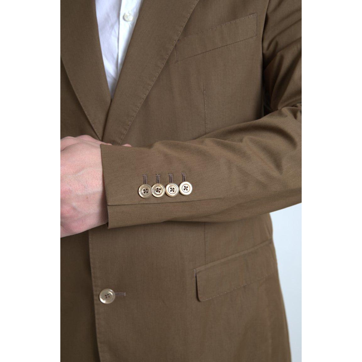 Dolce & Gabbana Brown 2 Piece Single Breasted TAORMINA Suit