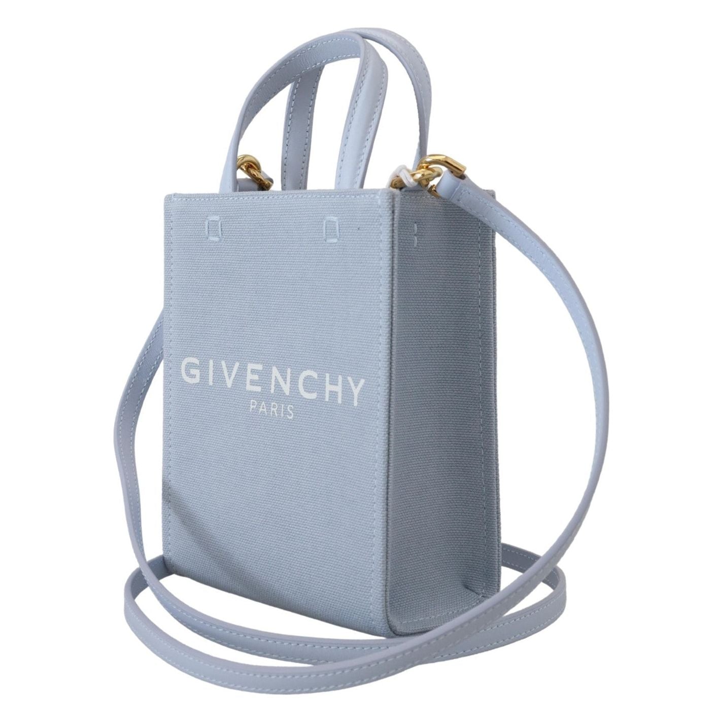 Givenchy Blue Coated Canvas Vertical Cloud Mini Shoulder Bag