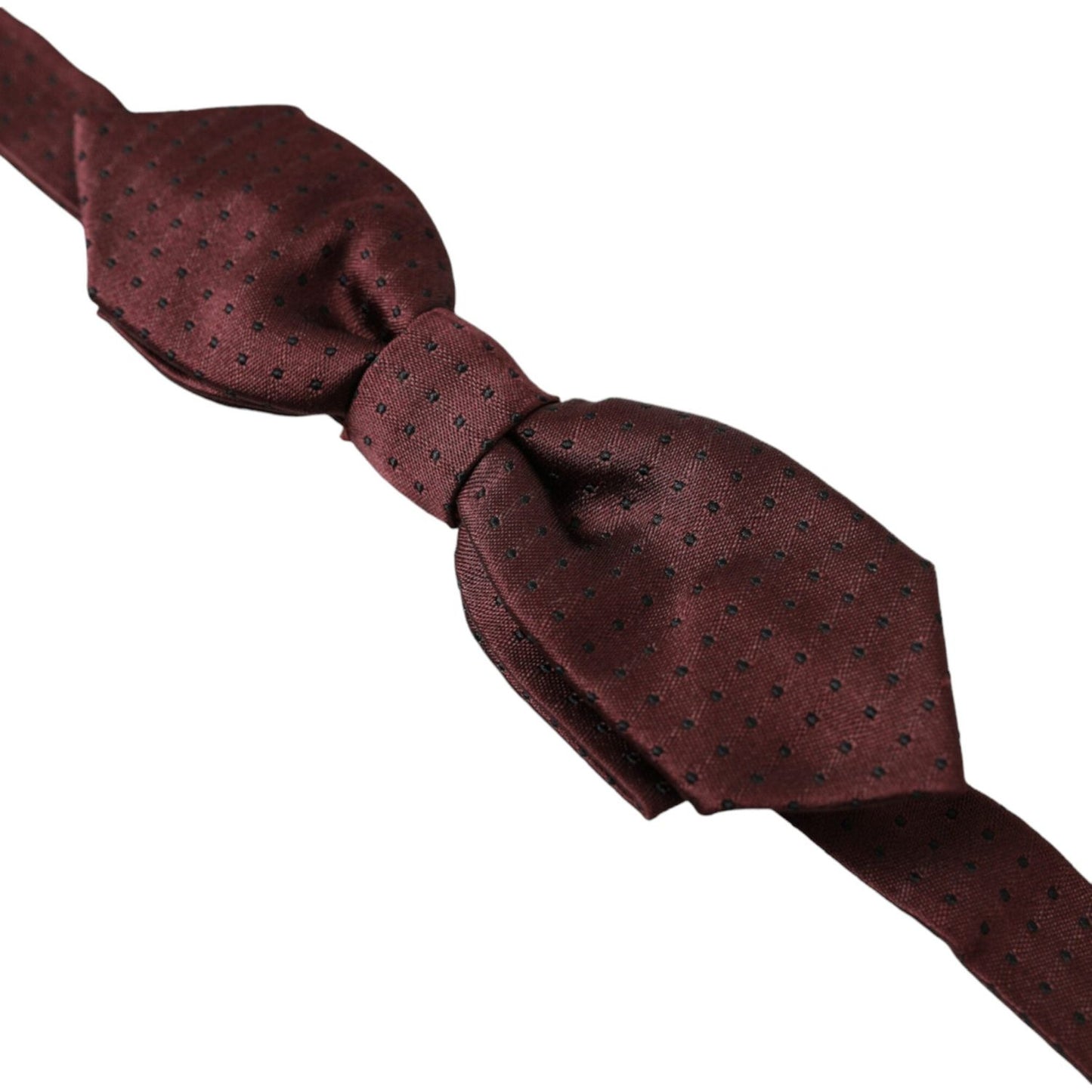 Dolce & Gabbana Red Bordeaux Silk Slim Adjustable Neck Papillon Bow Tie FT3783