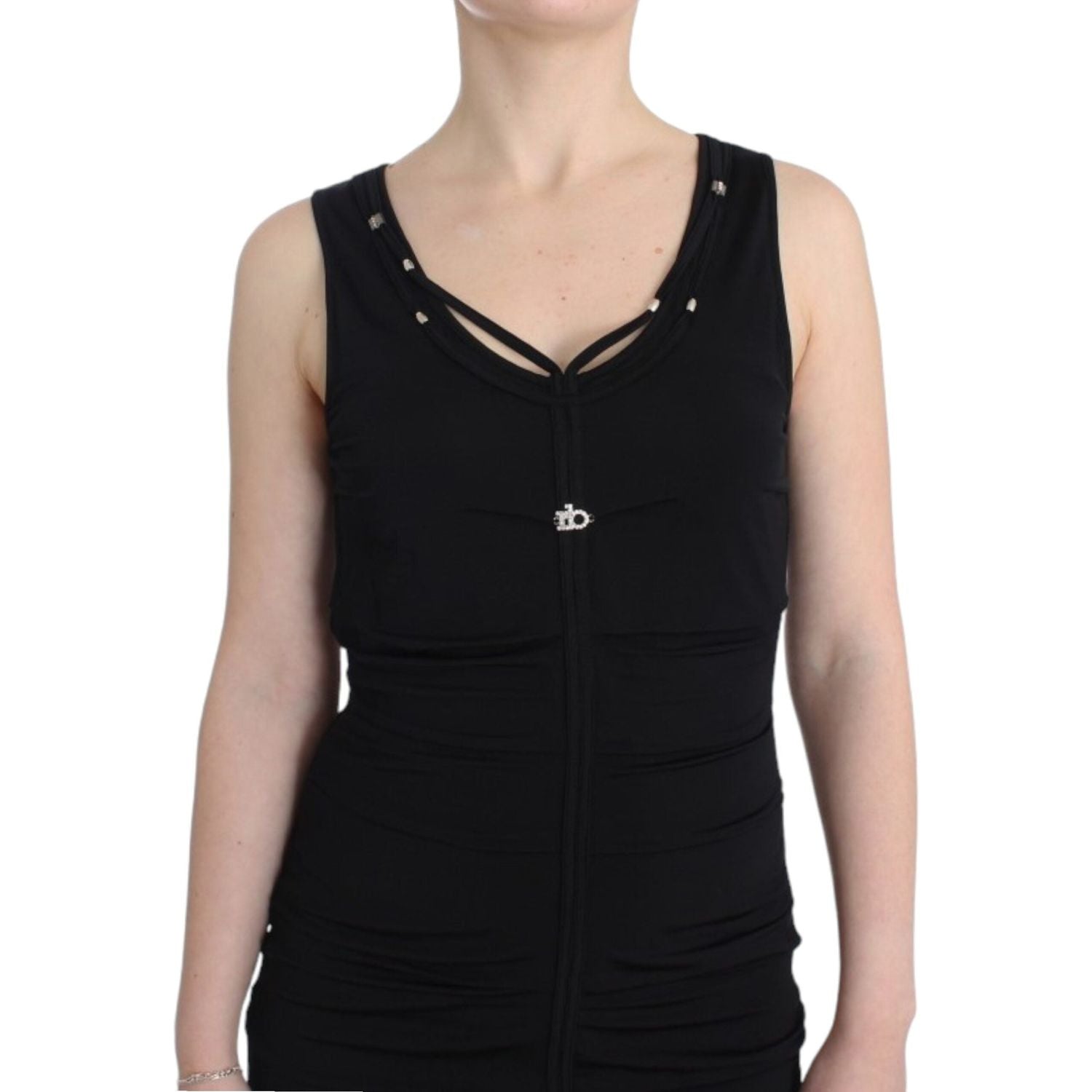 Roccobarocco Black pencil sheath dress