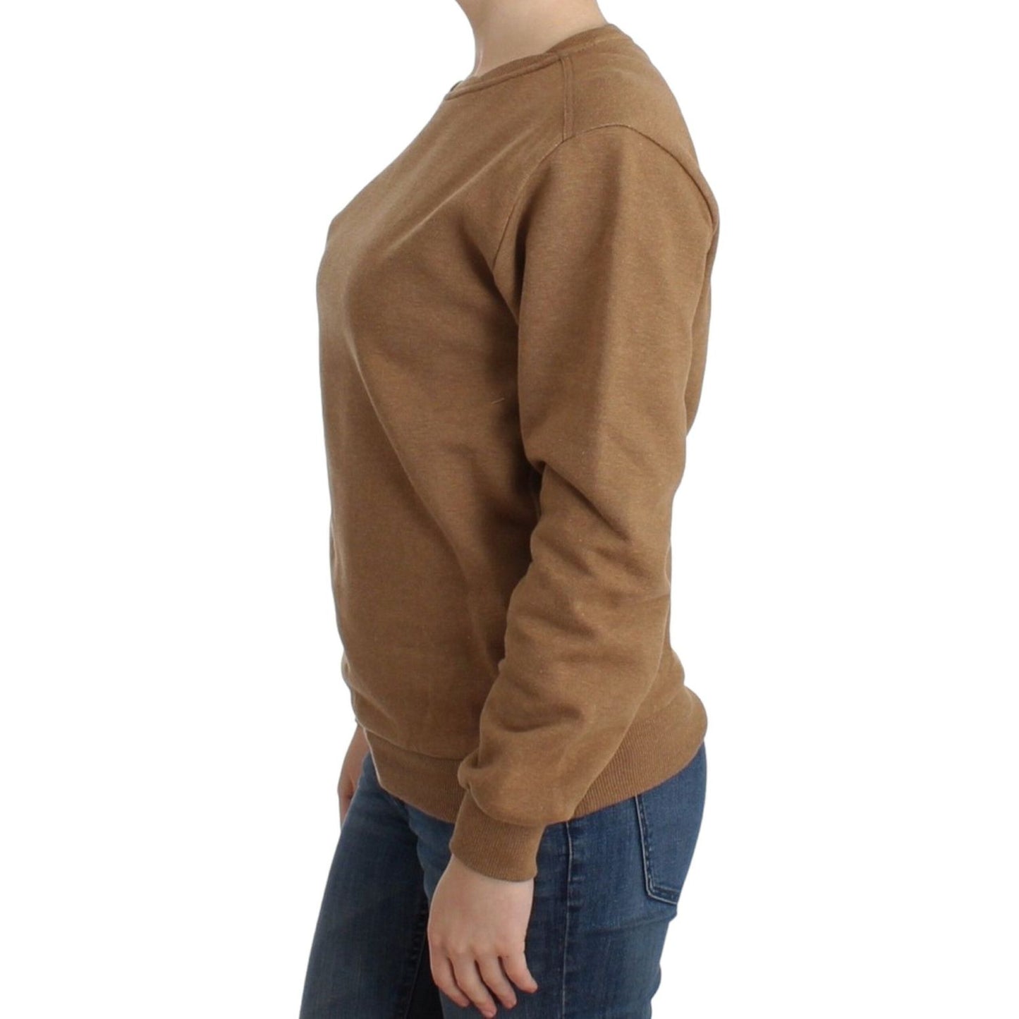 John Galliano Brown Crewneck Cotton Sweater