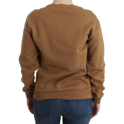 John Galliano Brown Crewneck Cotton Sweater