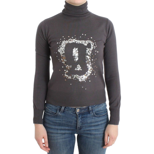 John Galliano Brown turtleneck cotton sweater