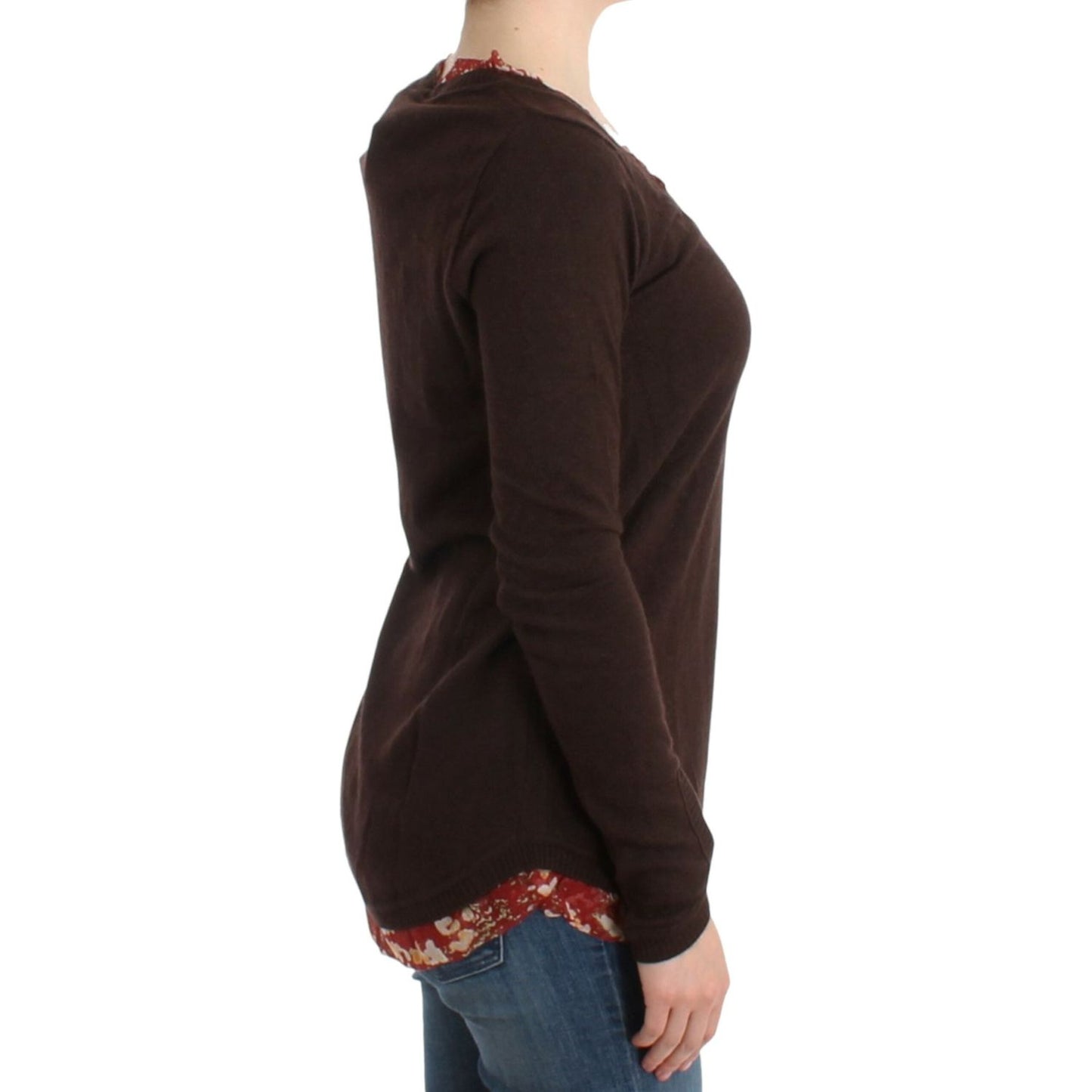 Cavalli Brown crewneck sweater