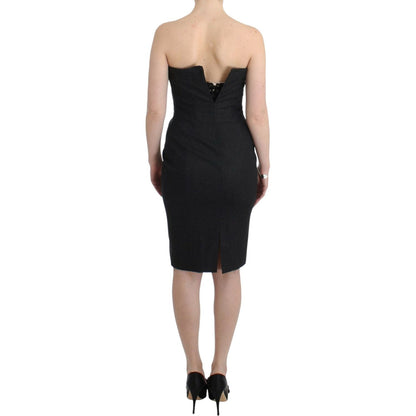 Cavalli Gray strapless dress