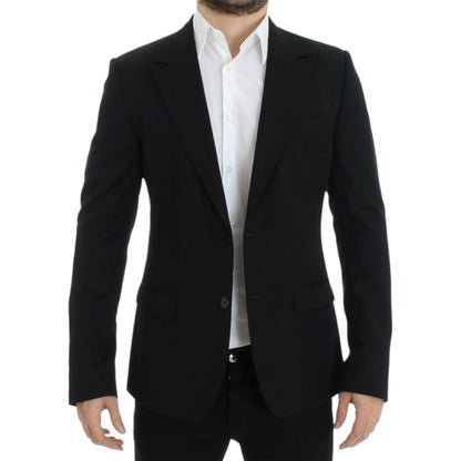 Dolce & Gabbana Black wool slim fit blazer