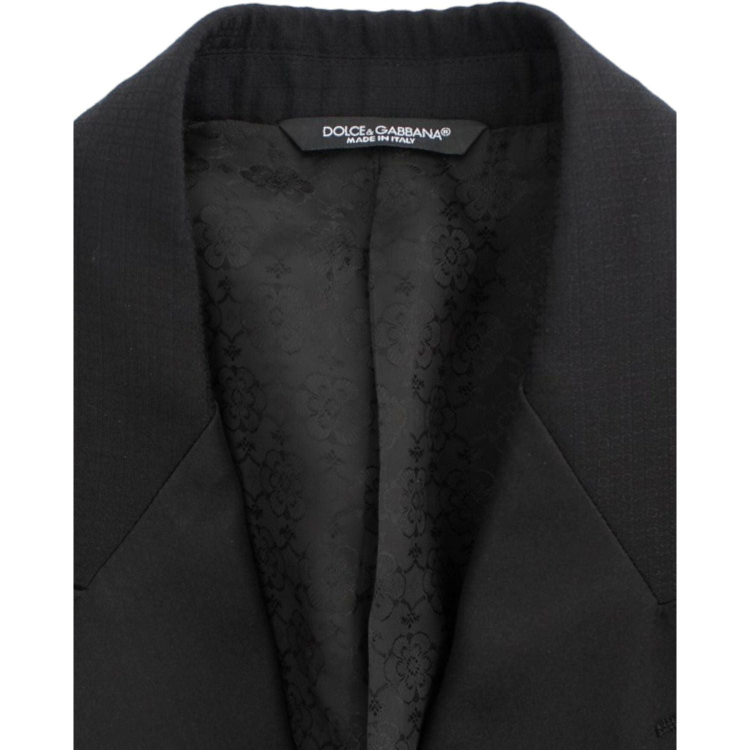 Dolce & Gabbana Black wool silk SICILIA blazer