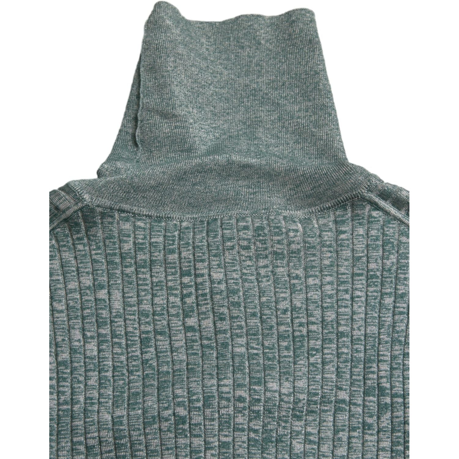 Dolce & Gabbana Green Polyester Turtleneck Pullover Sweater