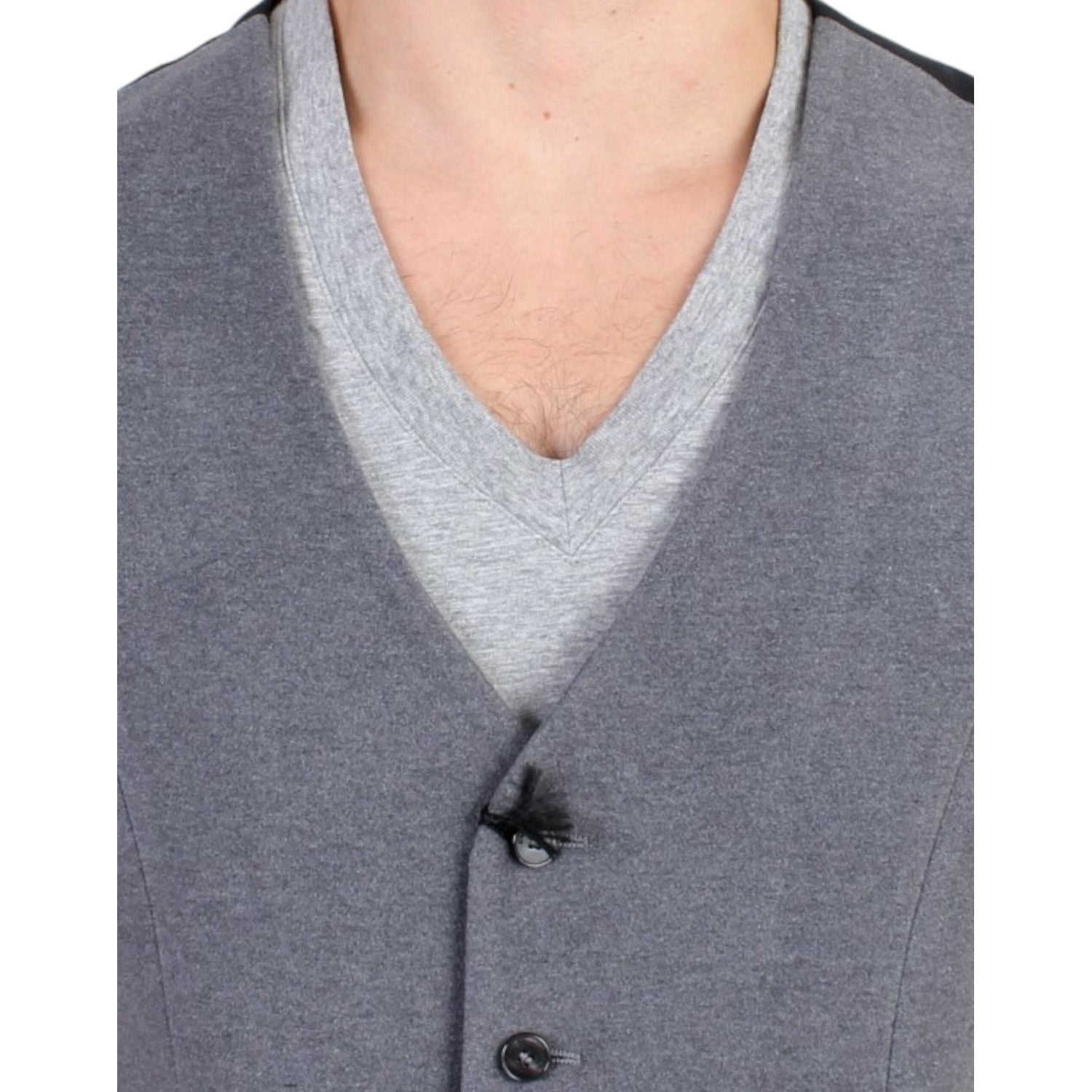 Costume National Gray cotton blend casual vest