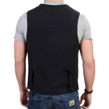 Costume National Black wool blend casual vest
