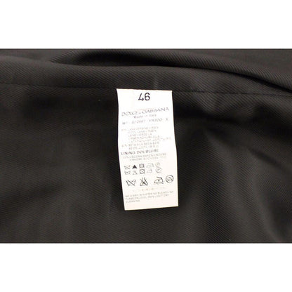 Dolce & Gabbana Black Striped Wool Silk Dress Vest Gilet