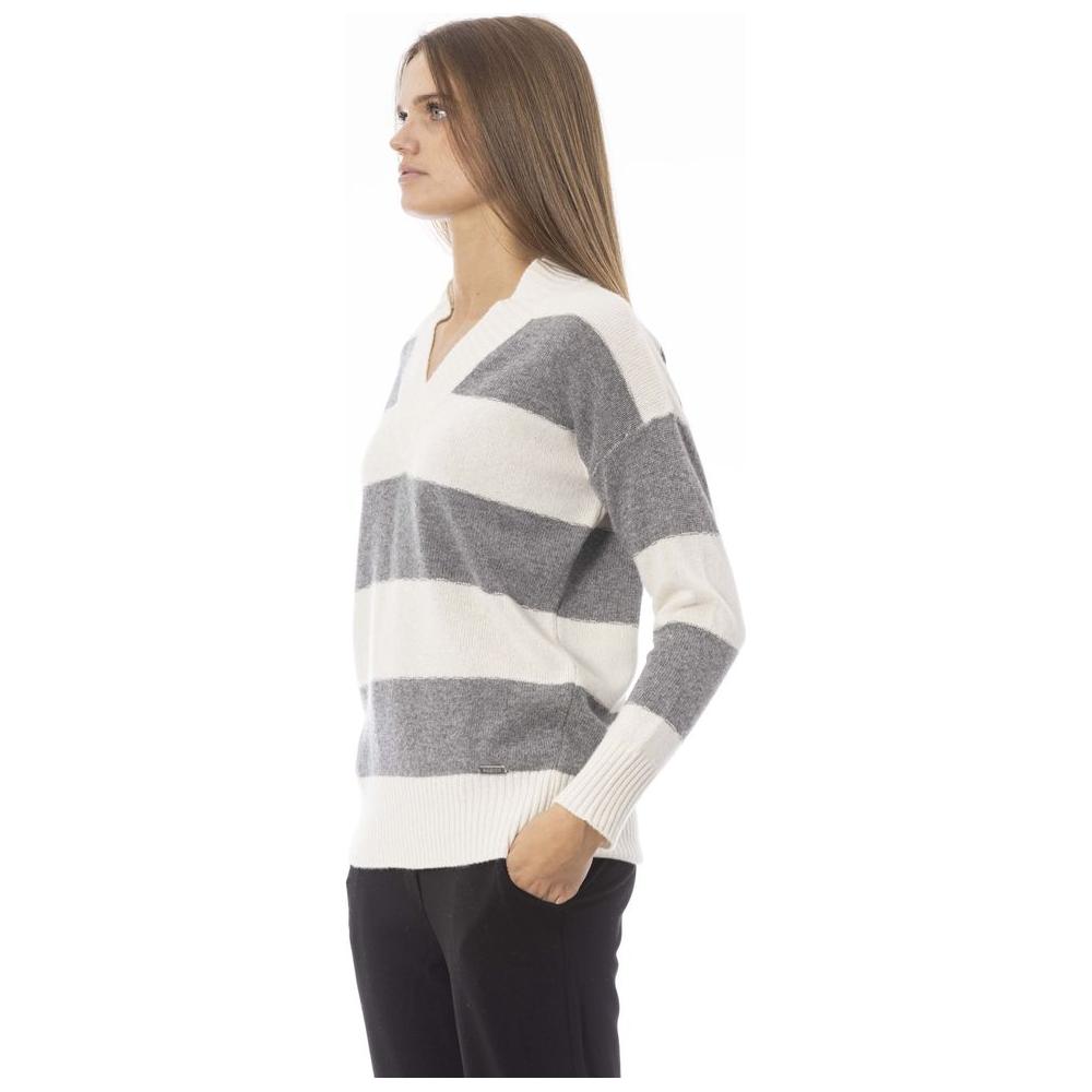 Baldinini Trend Gray Wool Women Sweater