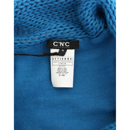 Costume National Blue scoopneck sweater