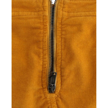 Costume National Yellow corduroy mini skirt