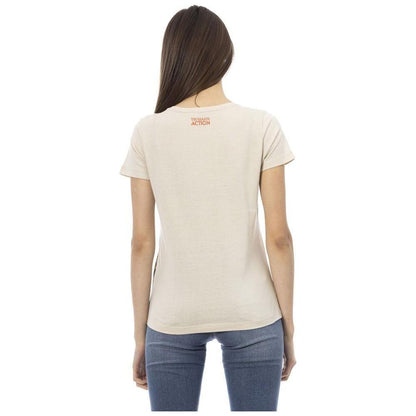 Trussardi Action Beige Cotton Women T-Shirt