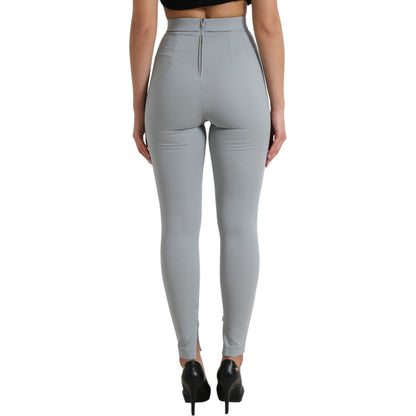 Dolce & Gabbana Gray Nylon Slim Trouser Pants