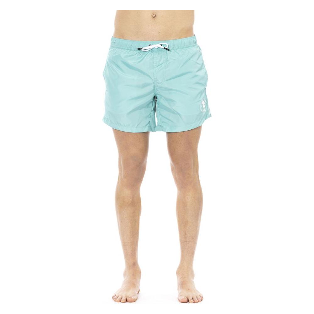 Bikkembergs Light Blue Polyester Men Swim Short