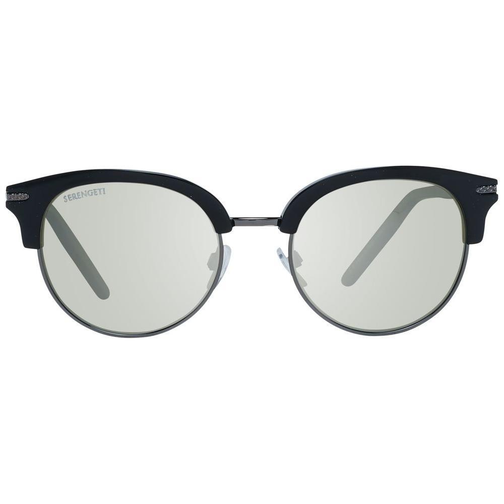 Serengeti Black Acetate & Metal Sunglasses