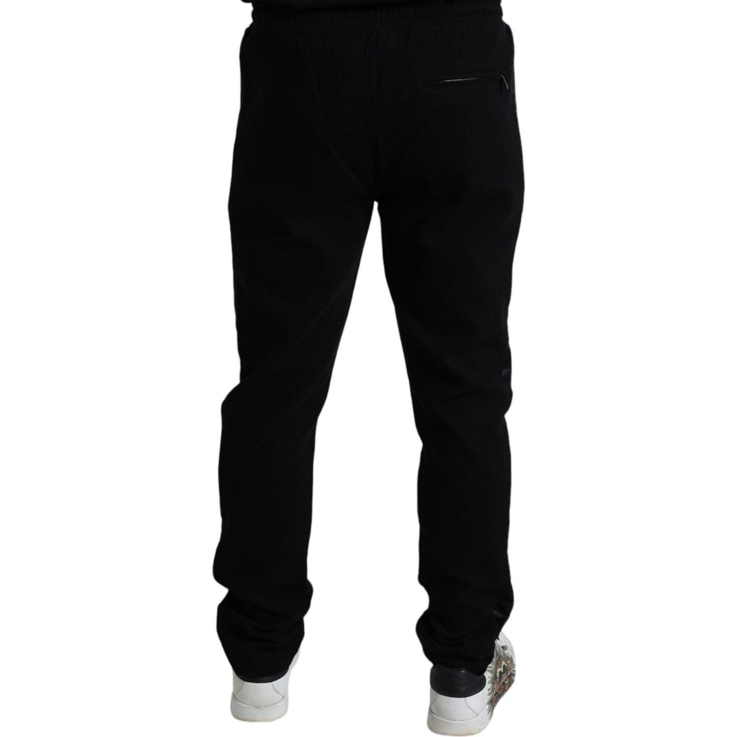Dolce & Gabbana Black Cotton Skinny Jogger Sweatpants Pants