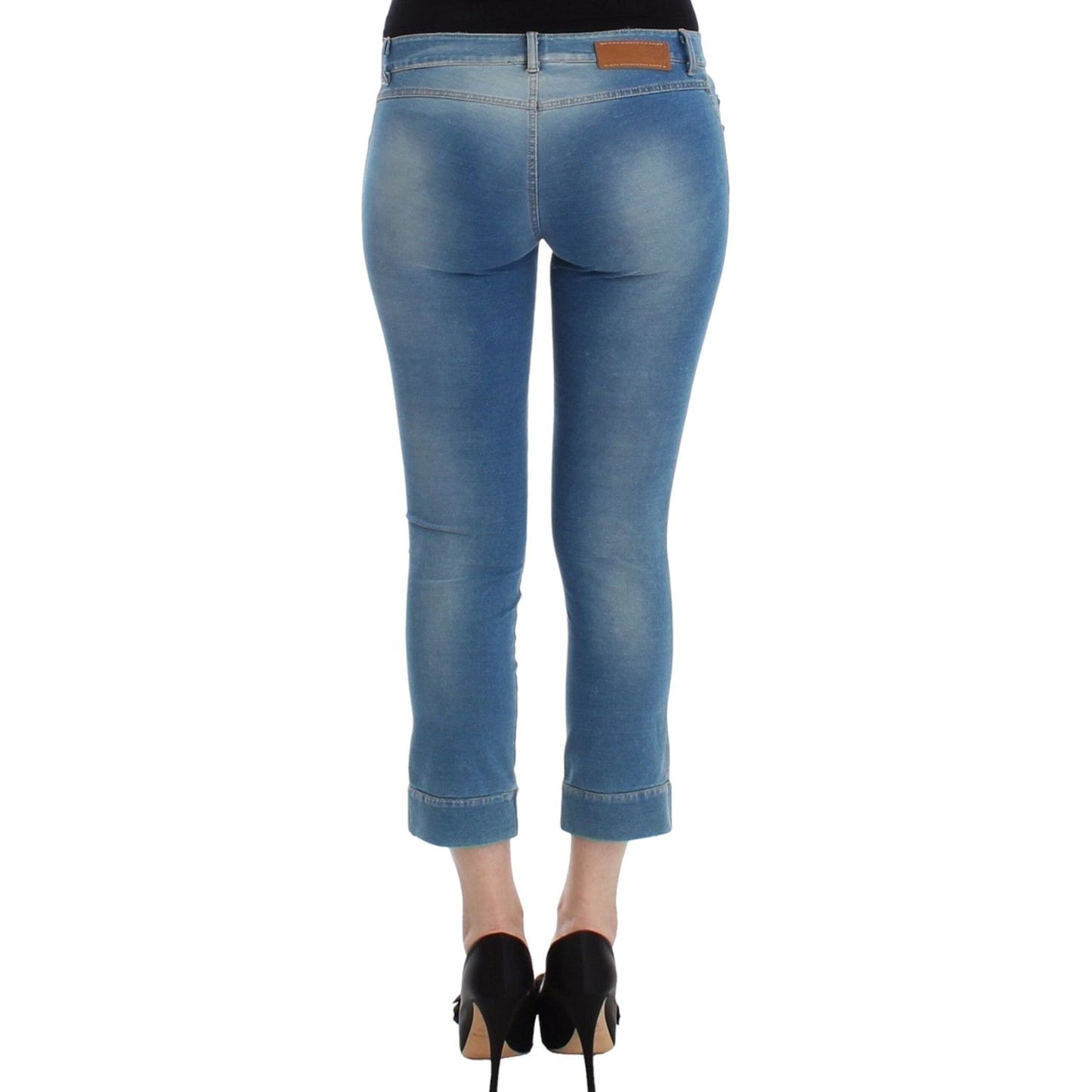 Ermanno Scervino Beachwear Blue Jeans Capri Pants Cropped Jeans & Pants