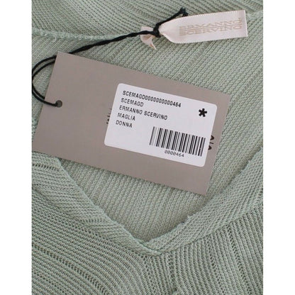 Ermanno Scervino Green Lightweight Knit Sweater Top Blouse 1728,67345645728,Clothing,Ermanno Scervino,Green,IT44 | M,Long Sleeve - T-Shirts - Clothing,Material: 100% cotton,New with tags,Sweaters - Women - Clothing,T-Shirts - Clothing,Women,Women - Clothi