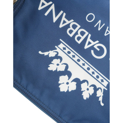 Dolce & Gabbana Blue DG Milano Print Nylon Pouch Clutch Men Bag