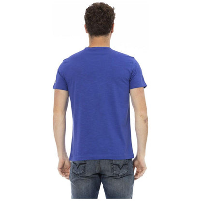 Trussardi Action Blue Cotton Men T-Shirt