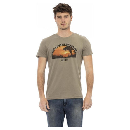 Trussardi Action Green Cotton Men T-Shirt