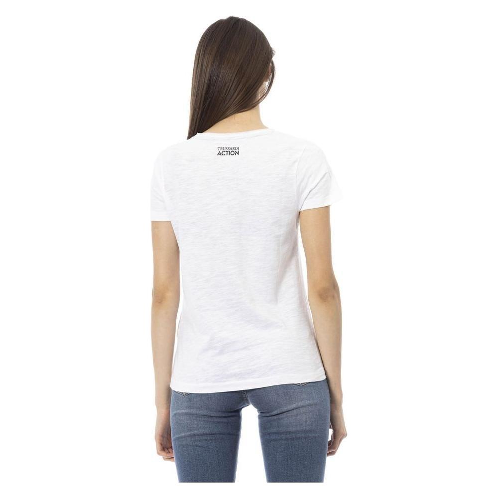Trussardi Action White Cotton Women T-Shirt