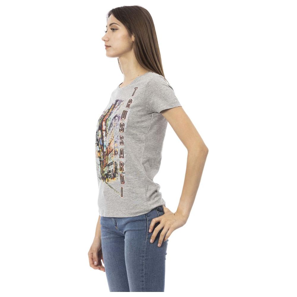 Trussardi Action Gray Cotton Women T-Shirt