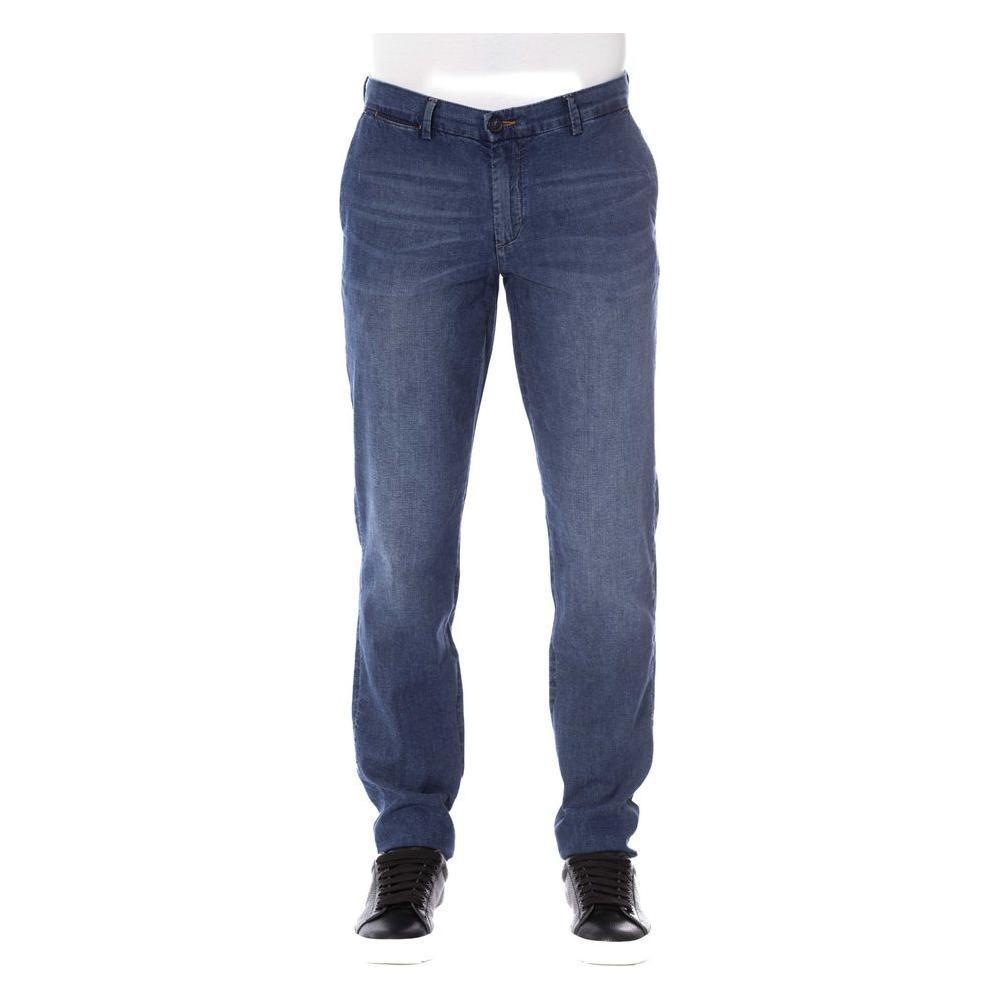 Trussardi Jeans Blue Cotton Men Jeans