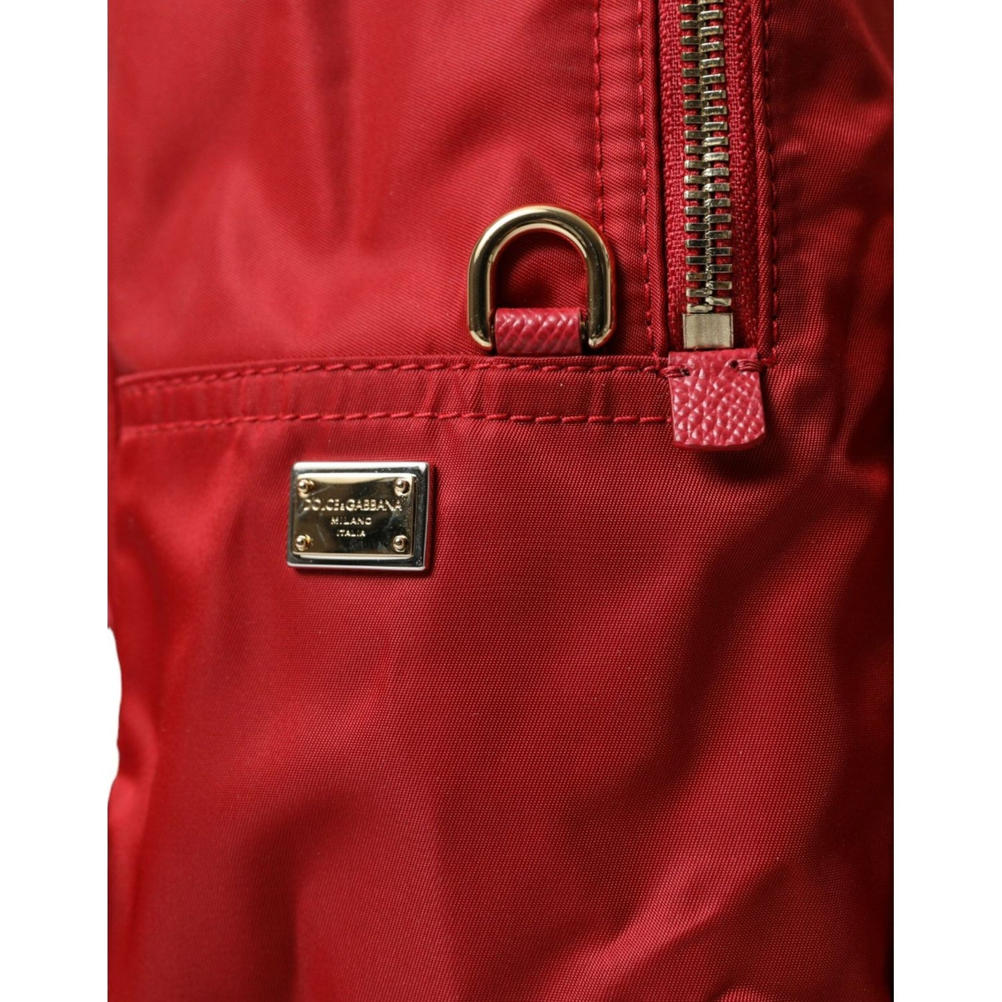 Dolce & Gabbana Red #DGFAMILY Embellished Backpack VULCANO Bag
