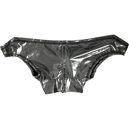 Dolce & Gabbana Silver Polyester Stretch Top