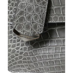 Balenciaga Gray Exotic Leather Medium Shoulder Hand Purse Bag BAG1170