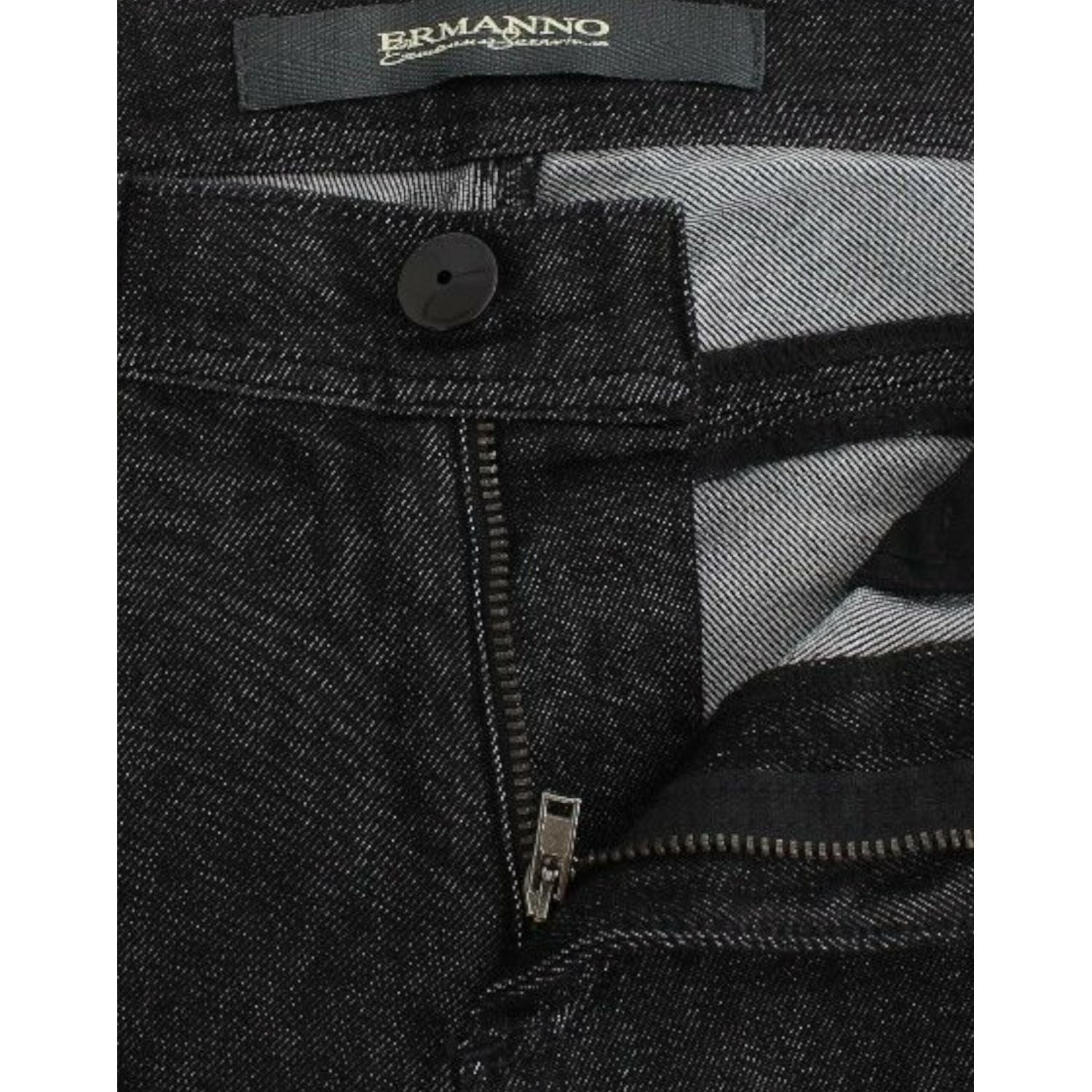 Ermanno Scervino Black Slim Jeans Denim Pants Skinny Leg Stretch
