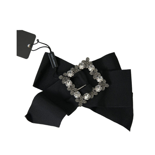 Dolce & Gabbana Black Swarovski Crystal Embellished Hair Clip