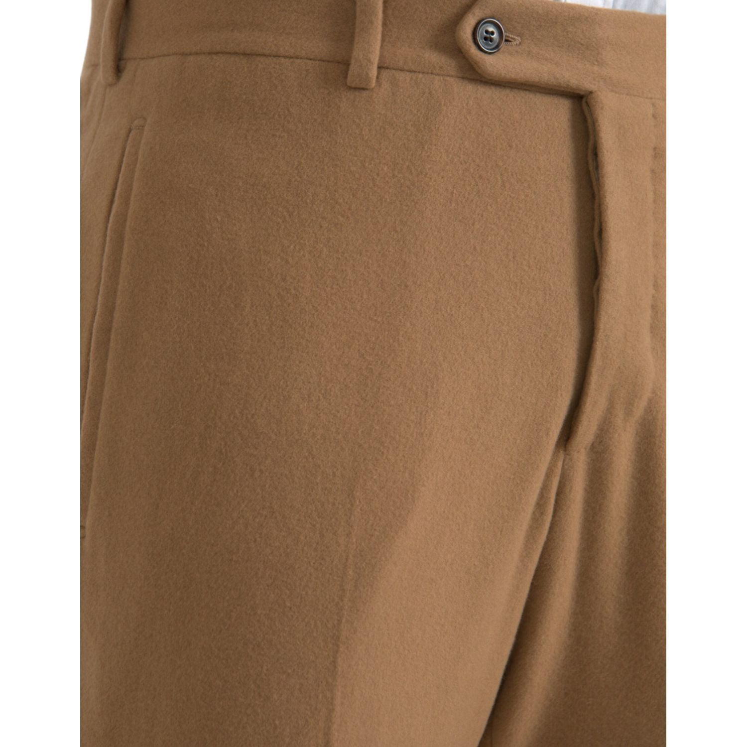 Prada Beige Cashmere Men Straight Fit Dress Pants
