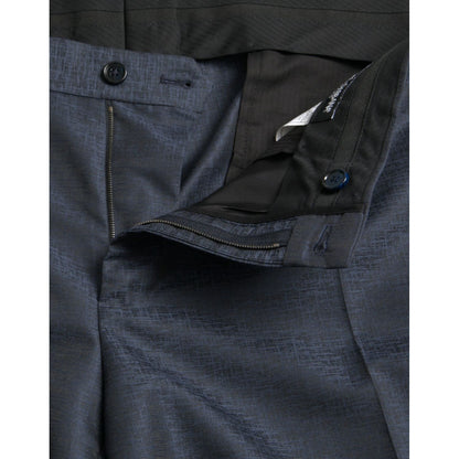 Dolce & Gabbana Blue Wool Men Skinny Dress Pants