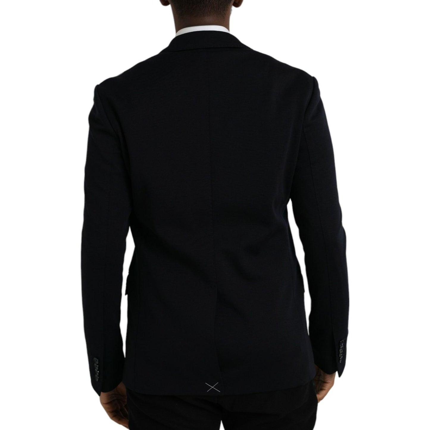 Dolce & Gabbana Black Wool Single Breasted Coat Blazer