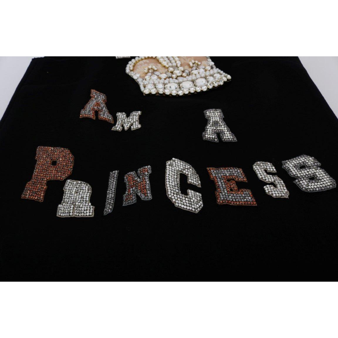 Dolce & Gabbana Black I AM A PRINCESS Crystal Shift Dress