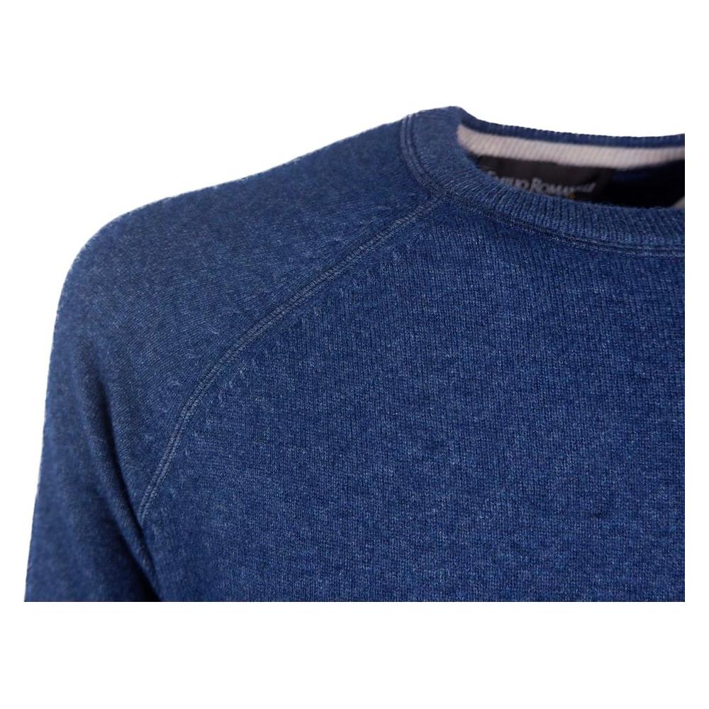 Emilio Romanelli Blue Cashmere Men Sweater