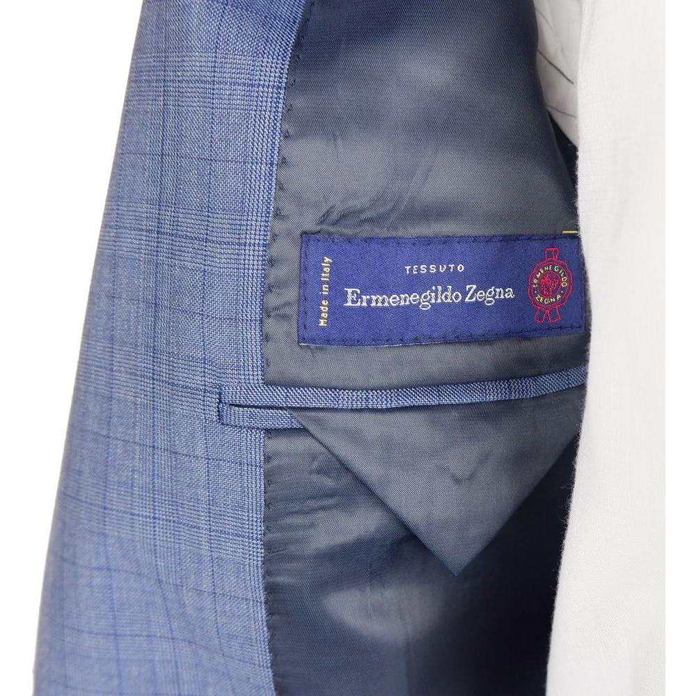 Made in Italy Blue Wool Two-Piece Suit